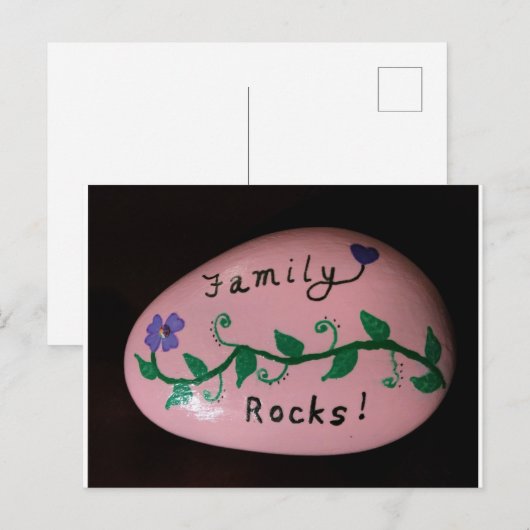 Familie Rocks. Briefkaart (Voorkant / Achterkant)