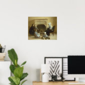 Familie rond een hart poster (Thuiskantoor)