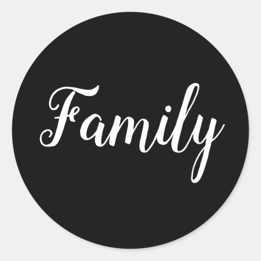 Familie Ronde Sticker (Voorkant)