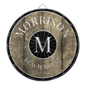 Familie Rustic Wood Dartbord (Voorkant)