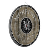 Familie Rustic Wood Dartbord (Voorkant Links)