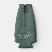 Familie RV Camping Woodland Retro Vacation Custom Flesjeskoeler (Achterkant)