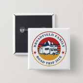 Familie RV Road Trip bijpassende aangepaste aanden Vierkante Button 5,1 Cm (Voorkant /achterkant)