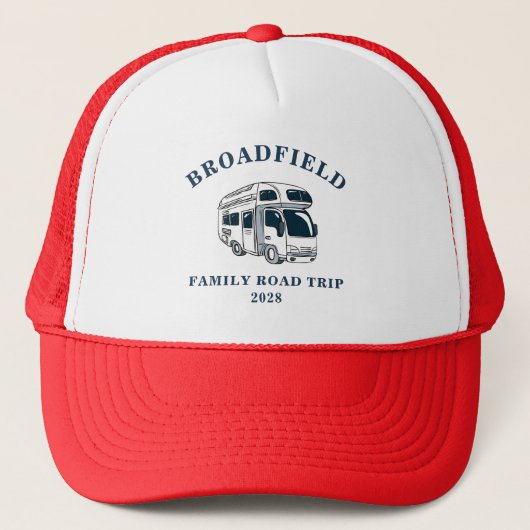 Familie RV Road Trip Reunion Custom Matching Trucker Pet (Voorkant)
