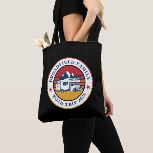 Familie RV Road Trip Reunion Matching Swag Custom Tote Bag (Dichtbij)
