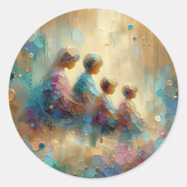 Familie Samen Gevoel Kunst Sticker