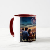 Familie "Samen vieren we de vrijheid van de VS" Vu Mok (Voorkant links)