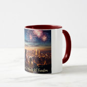 Familie "Samen vieren we de vrijheid van de VS" Vu Mok (Voorkant rechts)