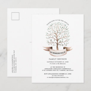 Familie Samenkomst Genealogie Stamboom Feest Uitnodiging Briefkaart