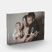Familie schattig grillig script familie fotoblokken (Links)