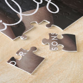 Familie schattig whimsical script afbeelding legpuzzel (Zijkant)