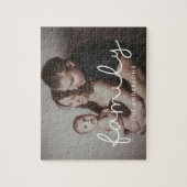 Familie schattig whimsical script afbeelding legpuzzel (Verticaal)