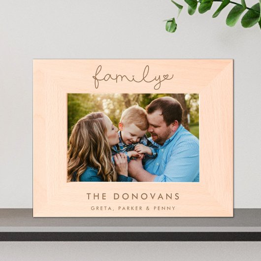 Familie Schattige grillig gepersonaliseerd Gegraveerde Lijstjes