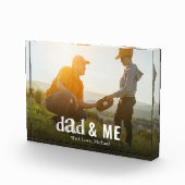 Familie Schattige Quote Eenvoudige Pap Honkbal Fotoblokken (Rechts)