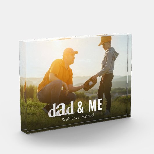 Familie Schattige Quote Eenvoudige Pap Honkbal Fotoblokken (Links)