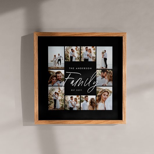 Familie script elegante moderne minimale fotocolla poster