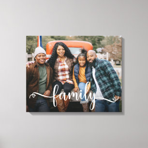 Familie Script Foto Canvas Afdruk