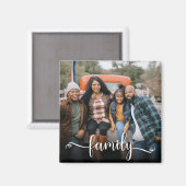 Familie Script Foto Magneet (Voorkant / Achterkant)