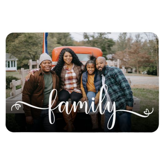 Familie Script Foto Magneet (Horizontaal)