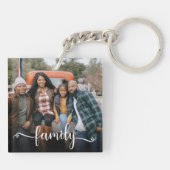 Familie Script Foto Sleutelhanger (Achterkant)