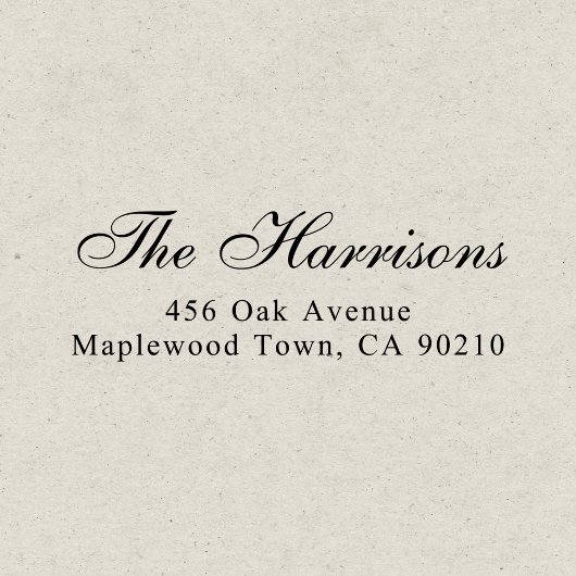 Familie Script Kalligrafie Eenvoudig Zelfinktende Stempel