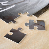 Familie Script Lettertype Aangepaste Foto  Legpuzzel (Zijkant)