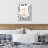 Familie Script Sage Groene Leopard Print Foto (Insitu (Slaapkamer))