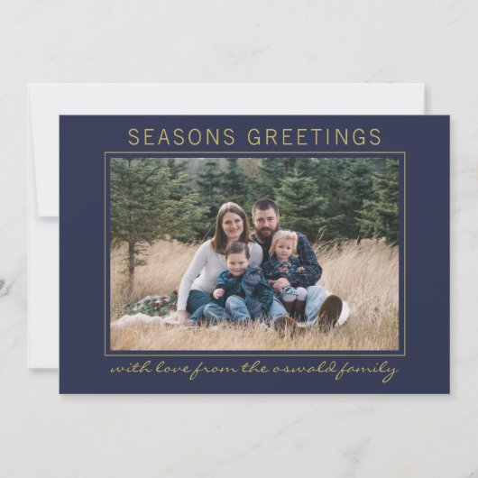 Familie Seizoenen Groeten Vakantie Fotokaart Feestdagenkaart (Voorkant)
