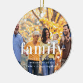 Familie | Sentimentele foto KeepSake Kerstmis Keramisch Ornament (Links)