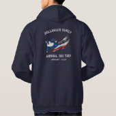Familie Ski Trip Winter pistes Vakantie Matching Hoodie (Achterkant)