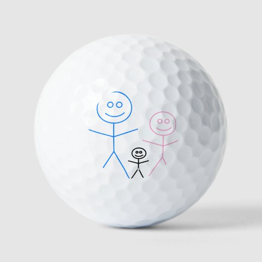 Familie sleutelhanger golfballen (Voorkant)