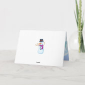 Familie sneeuwpoppen kaarten (Achterkant)