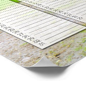 Familie speciale dagen kalender van het Lenteboswa Poster (Hoek)