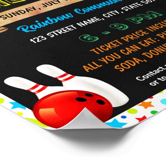 Familie Spel Nacht Evenement sjabloon Poster (Hoek)