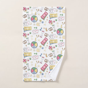Familie Spel Nacht Zomer Kamp Bordspel Camper Handdoek