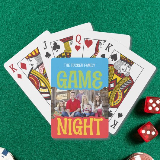Familie Spelletjesavond Foto Mooie & Kleurrijke Pokerkaarten