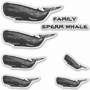 FAMILIE SPERM WHALE STICKER