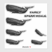 FAMILIE SPERM WHALE STICKER (Vel)