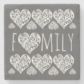 Familie Stenen Onderzetter (Voorkant)