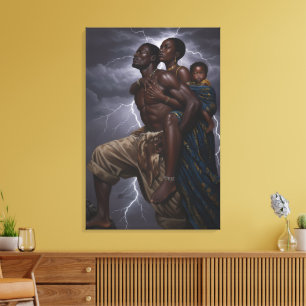 Familie Sterkte Kunst Inspiratie muur decor Canvas Afdruk