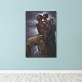 Familie Sterkte Kunst | Inspiratie muur decor Canvas Afdruk (Insitu (Houten vloer))