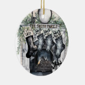 Familie Stocking Gepersonaliseerde Kerst Ornament (Rechts)