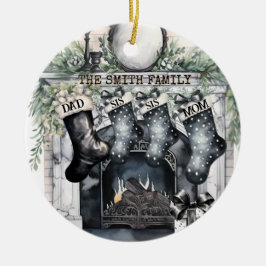Familie Stocking Gepersonaliseerde Kerst Ornament