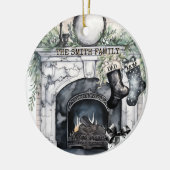 Familie Stocking Gepersonaliseerde Kerst Ornament (Links)