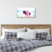 Familie Strand Bonfire Canvas Afdruk (Insitu (Slaapkamer))