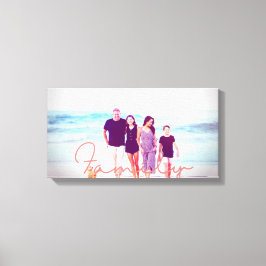 Familie Strand Bonfire Canvas Afdruk