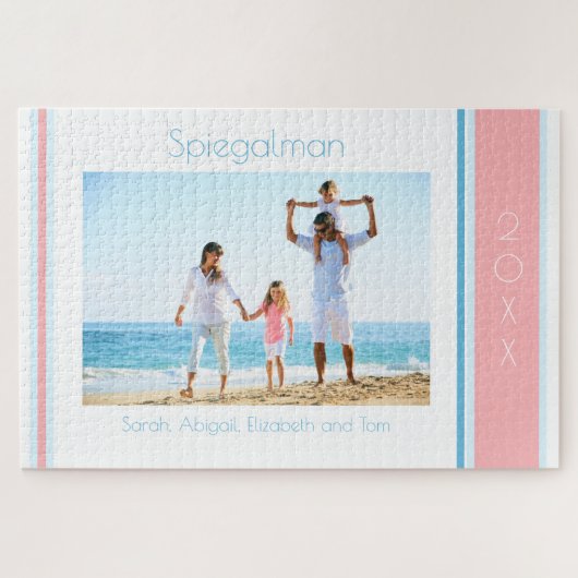 Familie strand foto groot legpuzzel (Horizontaal)