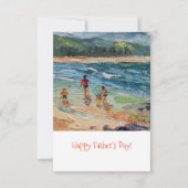 Familie strand Kaart Sjabloon (Voorkant)