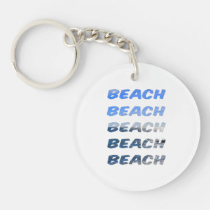 Familie Strand Vakantie Acryl Sleutelhanger