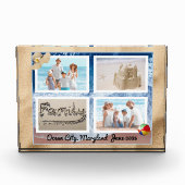 Familie Strand Vakantie Fotoblok Keepsake (Voorkant)